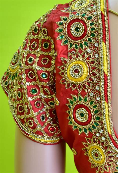 blouse embroidery designs hand work